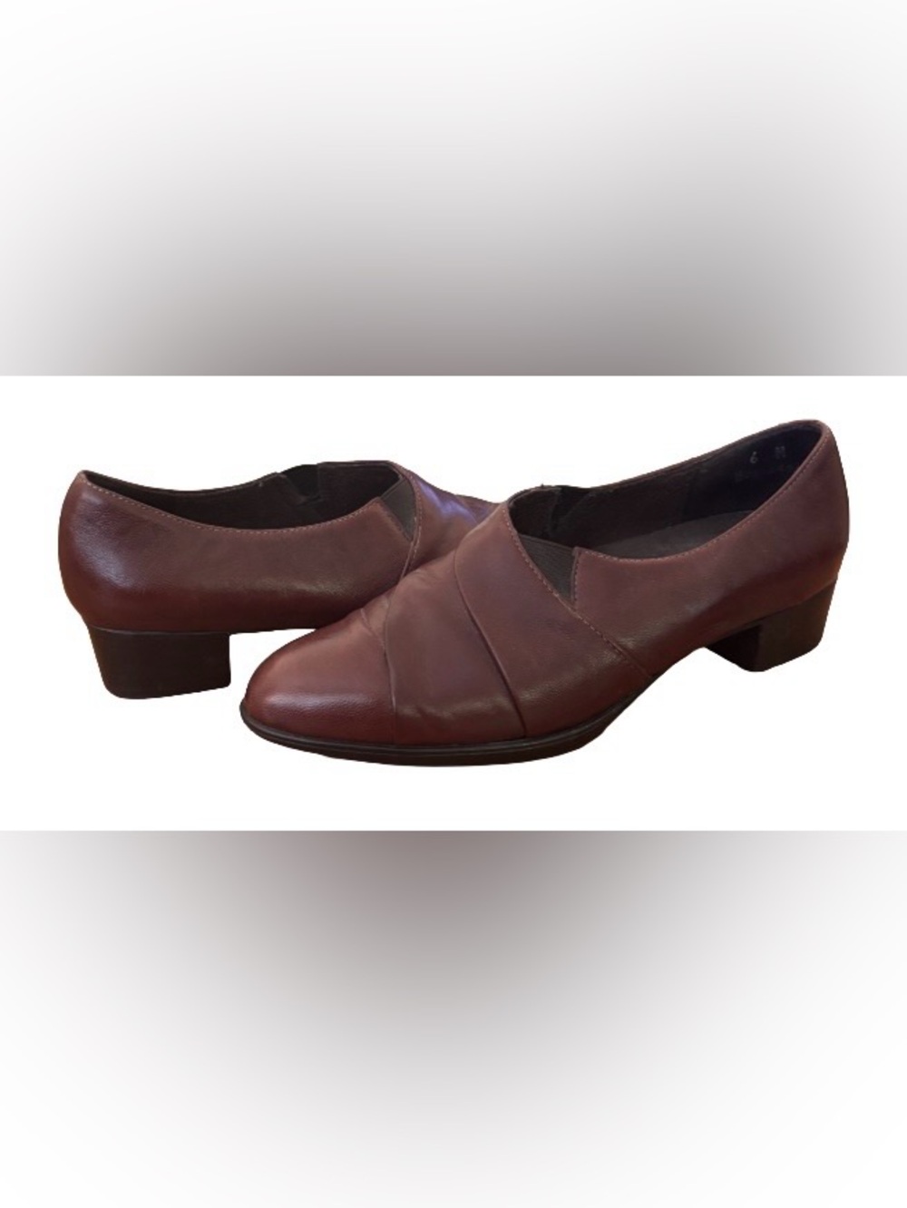 Munro Alison saddle kid brwn lthr slip on loafer WM 6 comfort traditional